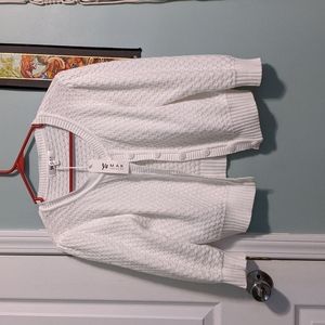 Cropped crochet cardigan